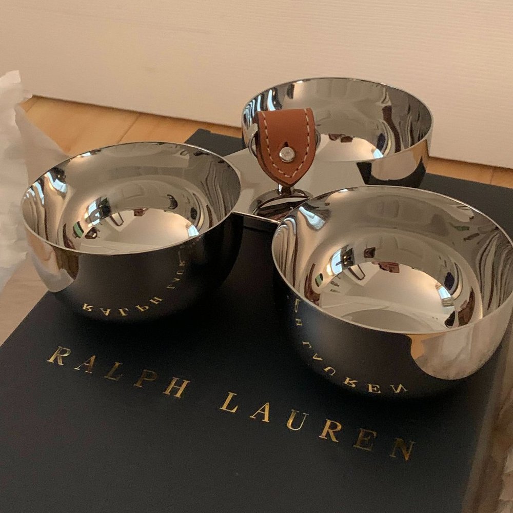 Ralph Lauren Silver Wyatt Triple Nut Bowl (NWOT)